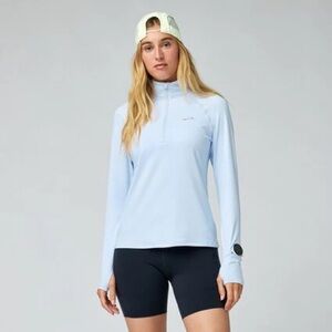 Brooks Light Blue Women's Quarter-Zip Performance Top